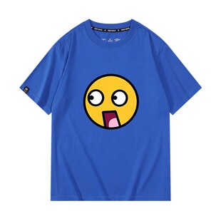 Epic face趣味史诗脸抽象设计周边冲短袖T恤衫纯棉男女学生衣服夏