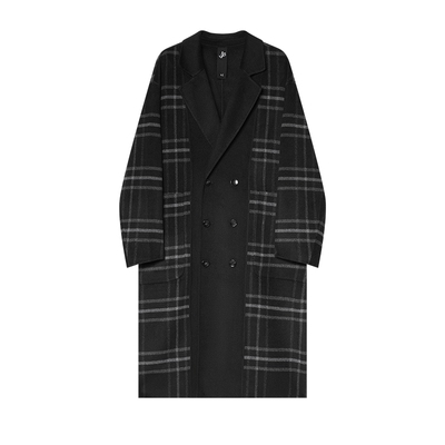 JDV格纹双面呢大衣2025冬季新款