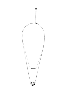 s.deer锁骨链复古项链双层吊坠