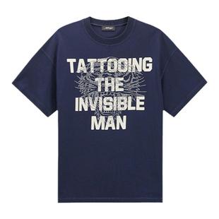 Ed Hardy埃德哈迪冬季新款男士美式复古学院风短袖潮牌T恤