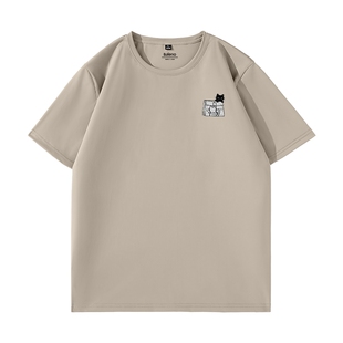 班尼路冰丝短袖男t恤2026新款青少年夏季防晒凉感速干透气半截袖Y