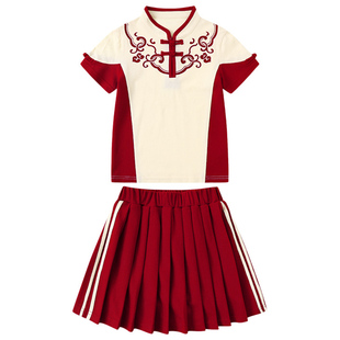 夏季小学生班服学院运动会中国风儿童校服新中式一年级幼儿园园服