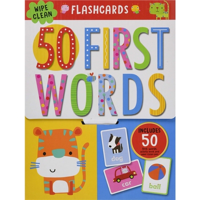 FIRST 50 WORDS FLASHCARDS 英文原版书 50个英语启蒙单词 幼儿启蒙认知 图画单词 宝宝英语学习【上海外文书店】