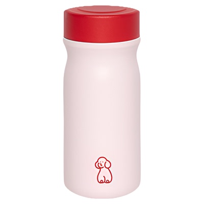 seeu大红大紫保温杯陶瓷涂层内胆不锈钢小狗杯情侣水杯320ml