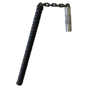 手工实战大威力连枷纯钢哨子棍成人户外健身防身短棍车载破窗自卫