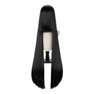 曼柒殿阁 万用长直发120cm纯白银白银灰黑色棕色古装动漫COS假发