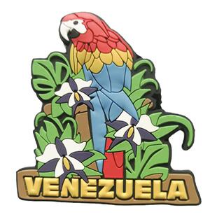 委内瑞拉鹦鹉冰箱贴南美旅游纪念pvc软胶磁贴伴手礼Venezuela