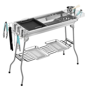 烧烤架户外烤肉炉子烤架野外碳烤家用木炭烧烤炉加厚烤架全套用具