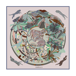 艺术丝巾高端礼品送老外送领导原创品牌真丝桑蚕丝大方巾围巾披肩