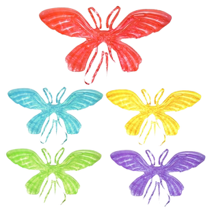 水晶发光蝴蝶翅膀气球充气儿童天使背饰网红生日拍照装饰摆摊批发