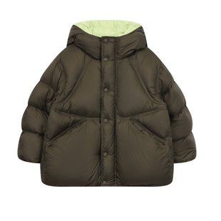 【高充绒】ei童装儿童加绒羽绒服冬装新款连帽款加厚面包服