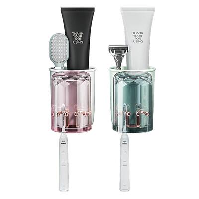 免打孔牙膏牙刷置物架漱口杯