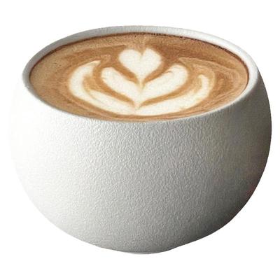 复古纯白磨砂石纹咖啡杯蛋杯