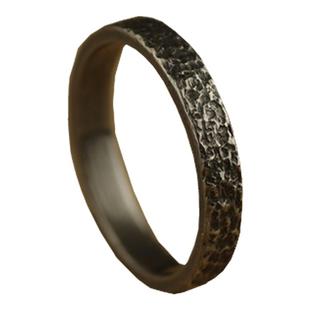 设计师原创知白守黑氧化手工定制纯银戒指刻字礼物男女学生日情侣