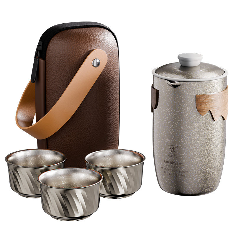 金灶纯钛旅行茶具泡茶器套装便携