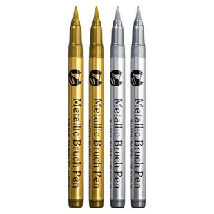 金色高光笔金属色工艺笔签名笔速干不掉色油漆笔明星签字笔拍立得丙烯马克笔美术专用粗软头记号笔涂鸦勾线笔