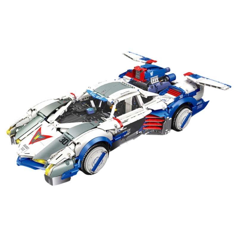 拼图拼搭阿斯拉达GSX初代雷神拼装玩具高智能方程式赛车中国积木