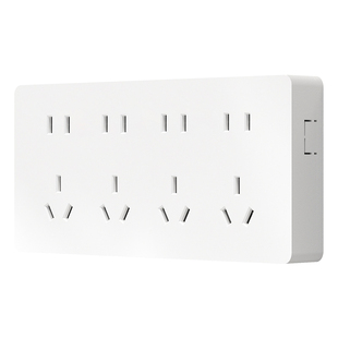 国际电工明装电源插座带开关16a多孔二十孔面板底盒一体墙壁家用