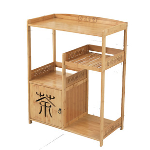 楠竹茶叶柜茶水架置物架水桶架茶杯架实木电磁炉烧水壶茶具壶架子