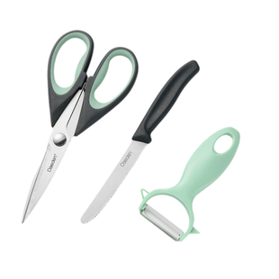 德国Daeden戴德锐锋蔬果刀剪三件套装削皮土豆水果刀厨房家切水果