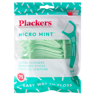 美国plackers牙线棒超细滑高拉力牙线架家庭装90支装赠便携牙线盒