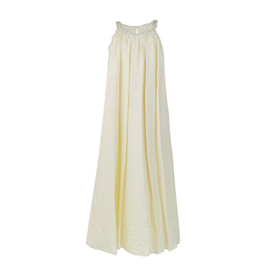 COOLLINE林子熙 白诗南 温柔气质夏日懒人挂脖连衣裙(两个款式哦