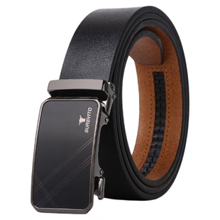 头层牛皮男士皮带真皮腰带男式裤带自动不含扣头纯牛皮潮流新款