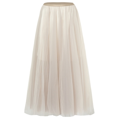 【奥莱】MAXRIENY朦胧欧根纱网纱半裙