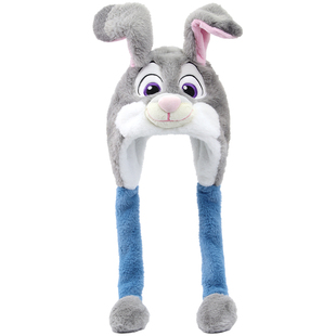 朱迪尼克耳朵会动毛绒帽男女冬季保暖防寒疯狂动物城护耳可爱帽子