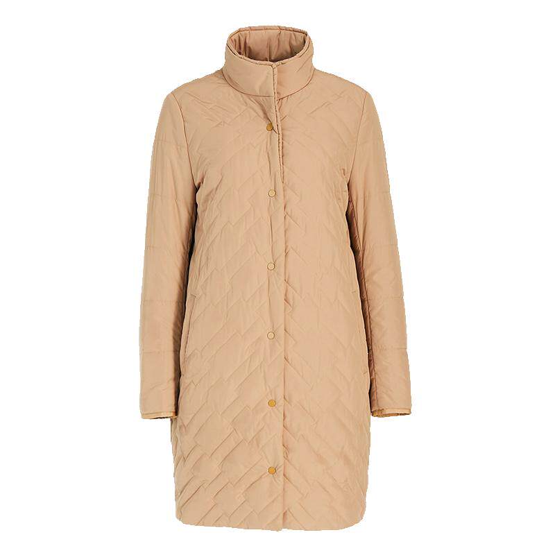 乔万尼新品商场同款棉服保暖棉轻松舒适感十足立领中长棉衣