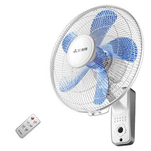 艾美特电风扇壁扇家用挂墙壁挂壁式大风力牛角扇挂扇摇头饭店16寸