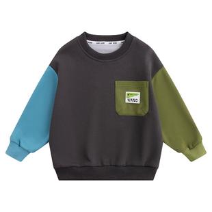 小象汉姆童装男童卫衣儿童圆领上衣春春2026春季新款男孩中大童潮