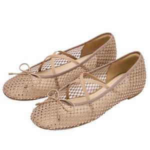 73hours女鞋波西塔诺2025春季新款网面平底鞋芭蕾舞单鞋渔网鞋女