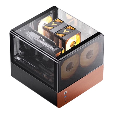 乔思伯V12黑色台式DIY主机组装三角洲行动游戏电脑整机245K/14600KF/14700KF/5070Ti/5060Ti游戏主机异形机箱