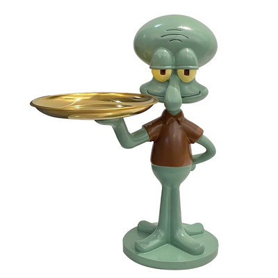 章鱼哥托盘摆件创意玄关钥匙收纳