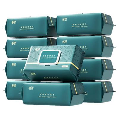 80抽婴儿湿巾大包带盖儿童宝宝手口屁柔韧亲肤温和清洁擦脸湿纸巾