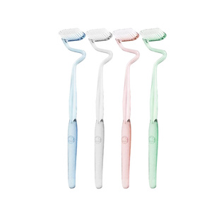 S型牙刷成人软毛竖刷牙刷男士专用宽头清洁牙缝异形弯头牙刷女用