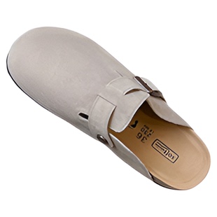 真皮勃肯鞋女厚底外穿钓鱼软木博肯包头半拖鞋懒人大码拖鞋41到43