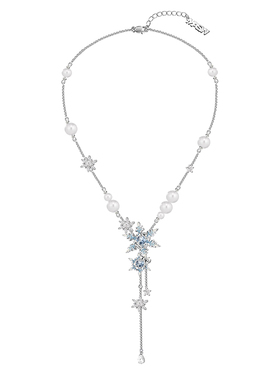 MASW麻秀高级感珍珠雪花长项链