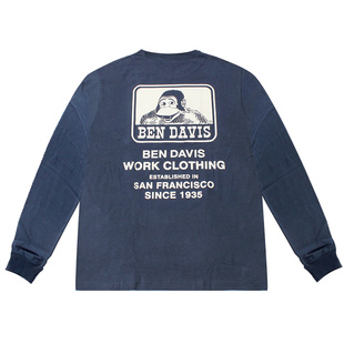 Ben Davis 日版大猩猩字母LOGO印花打底衫潮流男女情侣纯色卫衣