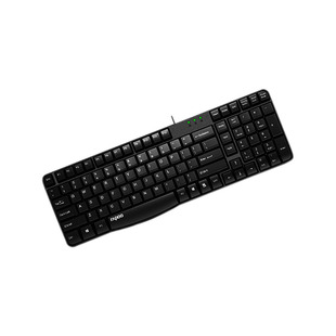 雷柏K130有线键盘USB游戏 防水笔记本台式机电脑静音键盘办公家用