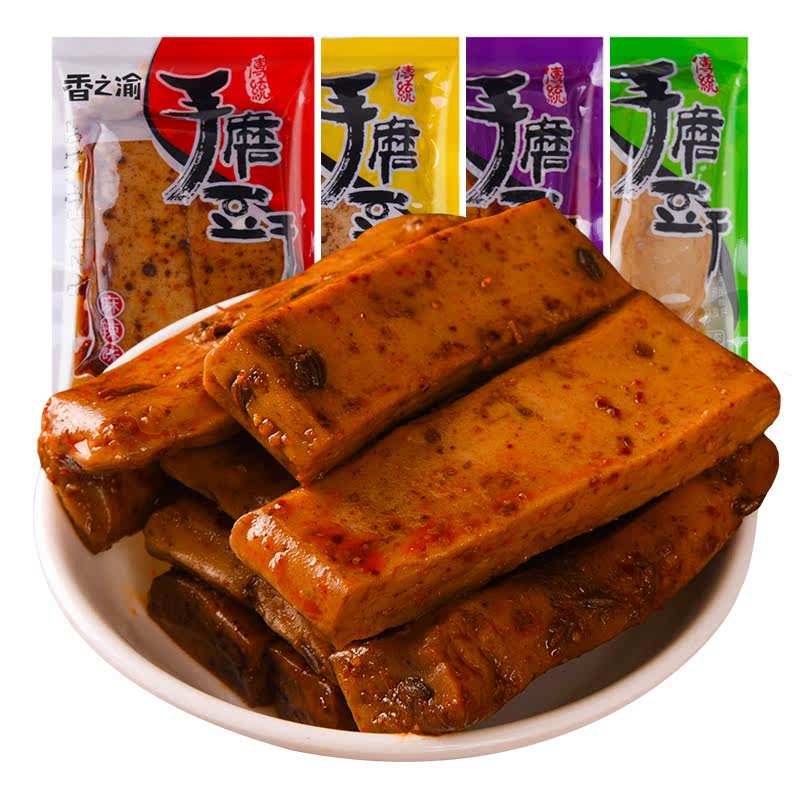 香之渝手磨豆干小零食散裝麻辣山椒燒烤五香豆腐干網(wǎng)紅經(jīng)