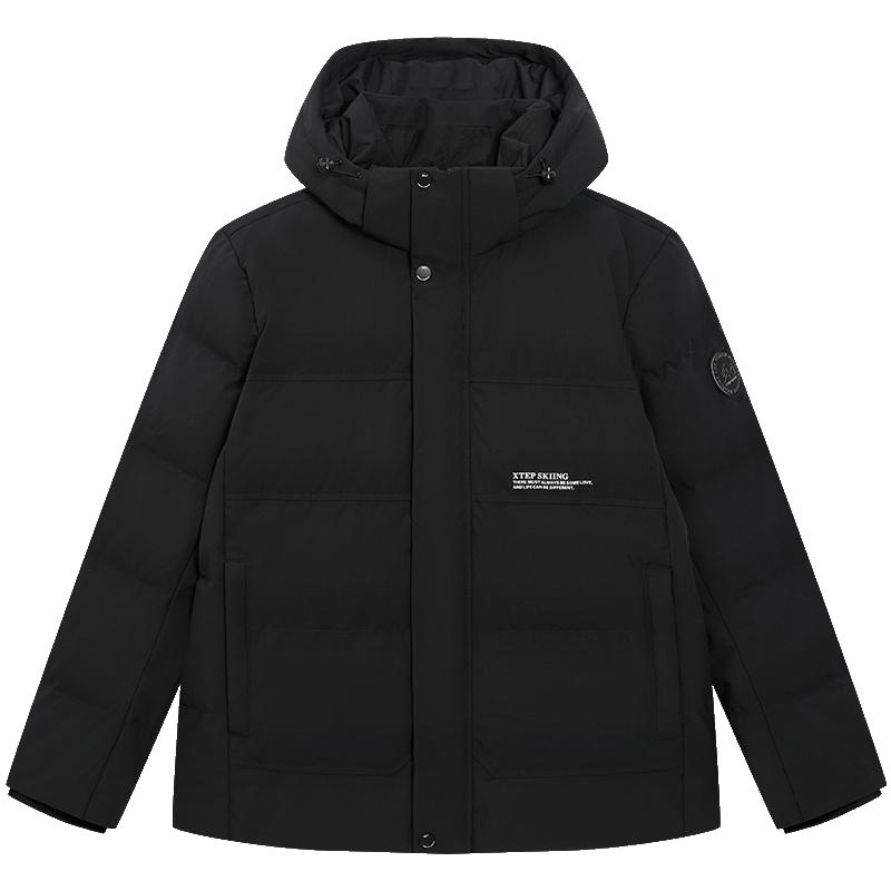 特步羽绒服男士冬季新款官方运动上衣保暖风衣外套男975429190199