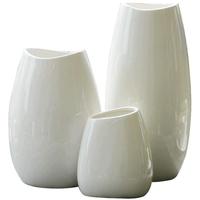 景德镇陶瓷现代简约白色小花瓶北欧客厅干花插花餐桌装饰品摆件