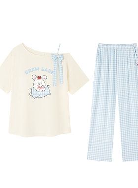 BE带胸垫天丝莫代尔睡衣女夏新品