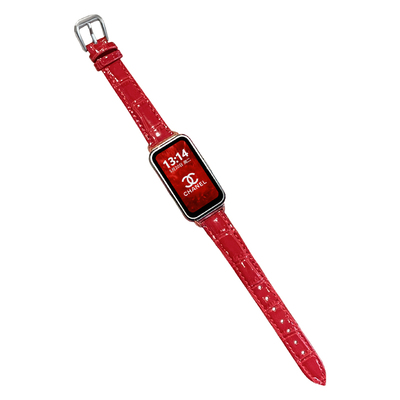 真皮竹节纹华为手环表带psnld