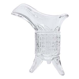 创意帝王杯冰美式拿铁咖啡杯仿古代秦始皇三足爵杯子中式玻璃酒杯