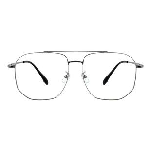 超轻纯钛大脸双梁近视眼镜框男款加宽加大尺寸155mm宽脸男士镜架
