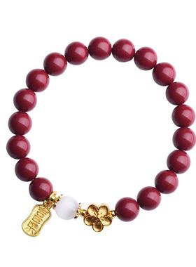 珍灵石正品朱砂手串女白月光马年本命年转运招桃花手链送闺蜜礼物