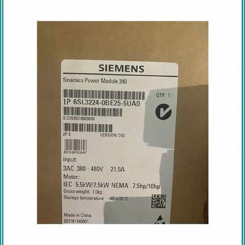 议价6SL3224-0BE25-5UA0西门子G120变频器PM240功率6SL32240BE255
